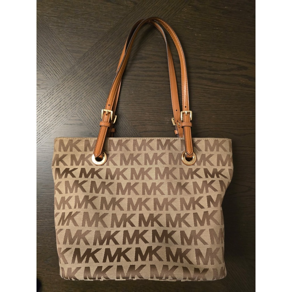 Michael Kors MK Logo Tote Bag Purse Satchel Adjustable Strap